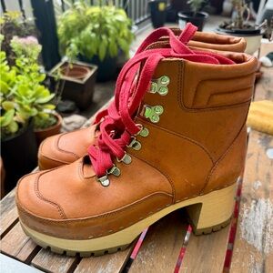Swedish Hasbeens hiking boot clog 39